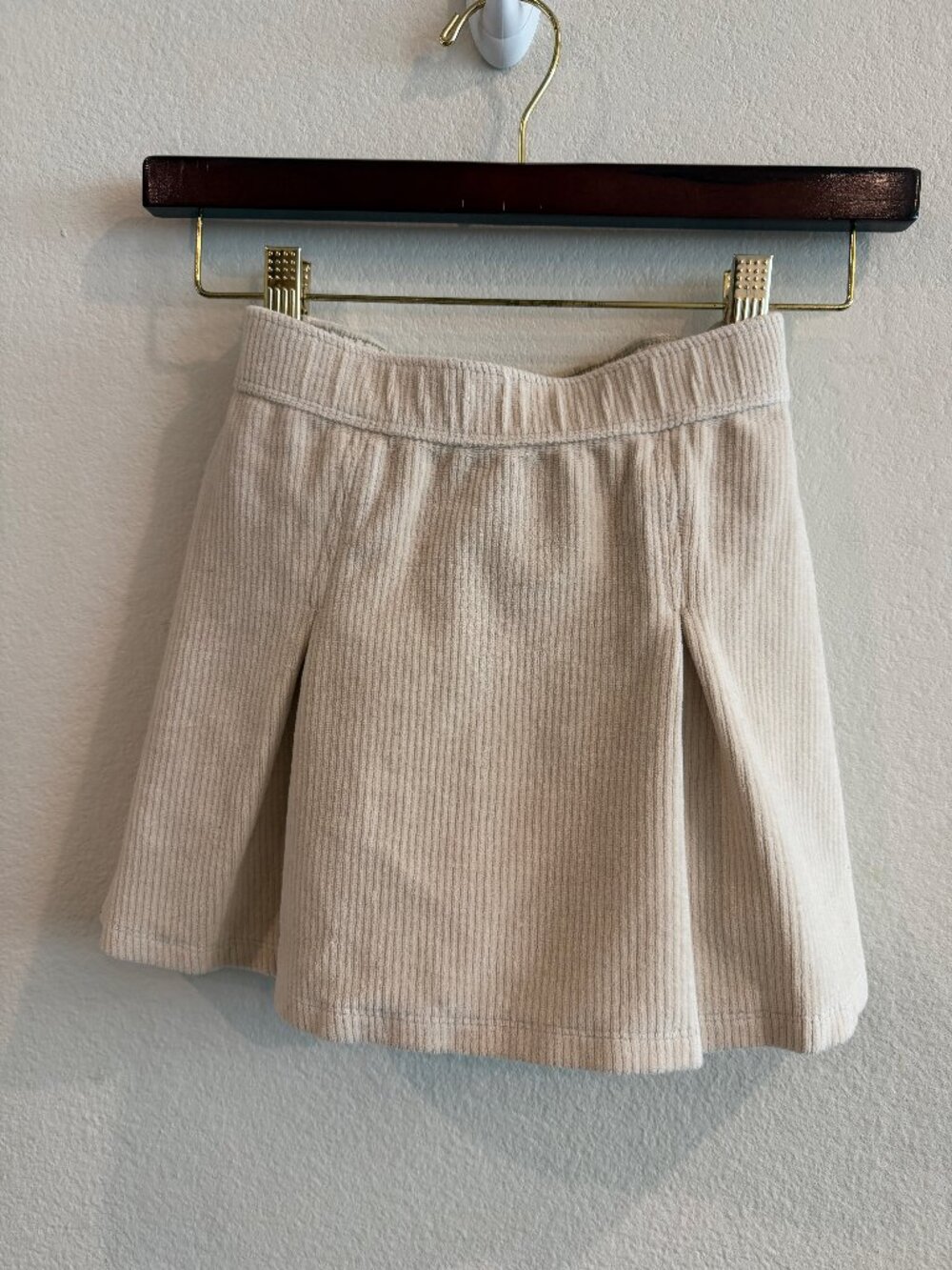 Abercrombie & Fitch Beige Corduroy Mini Skort Size 7/8 Kids